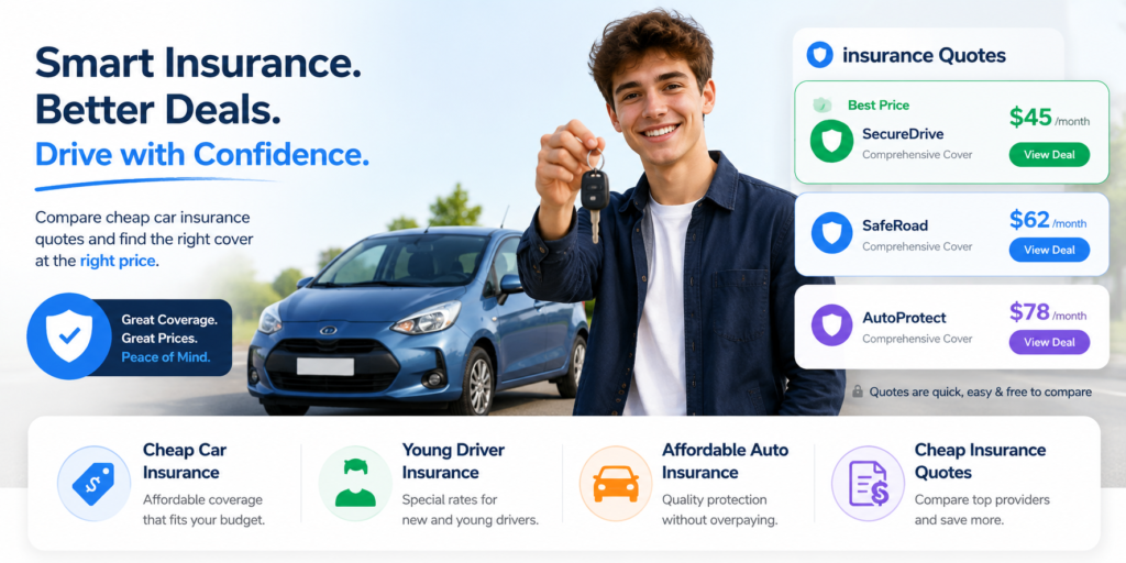 Cheap Car Insurance for Young Drivers: Save Big 2 Best Cheap Car Insurance for Young Drivers in USA